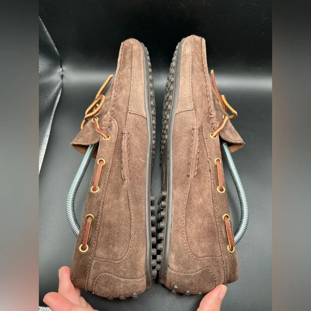 Polo Ralph Lauren Leather Brown Moccasin Loafers Driving Shoes Men’s 12D